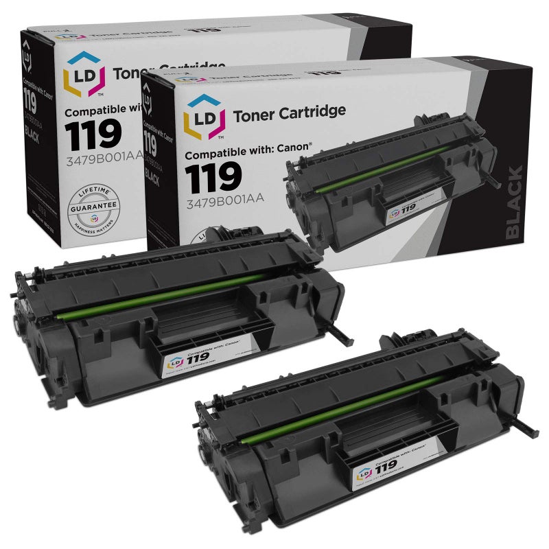 LD Products Compatible Toner Cartridge Replacement for Canon 119 (2 Pack - Black) for use in LBP251dw, LBP253dw, LBP6300dn, LBP6650dn, LBP6670dn, M6160dw, MF414dw, MF416dw, MF419dw, MF5850dn - Image 1
